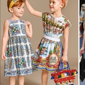 Dolce Gabbana cotton printed shirt and skirt